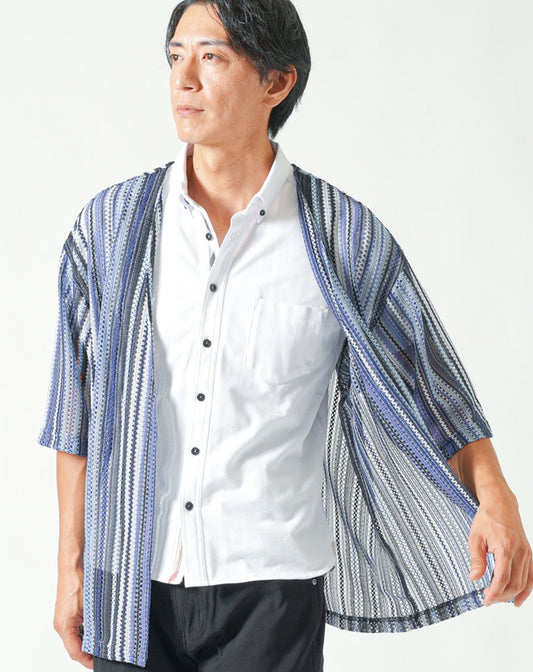 バルファレース5分袖カーディガン