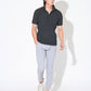 リブ編半袖ポロシャツ