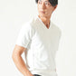 スリムフィットテレコVネック半袖Tシャツ