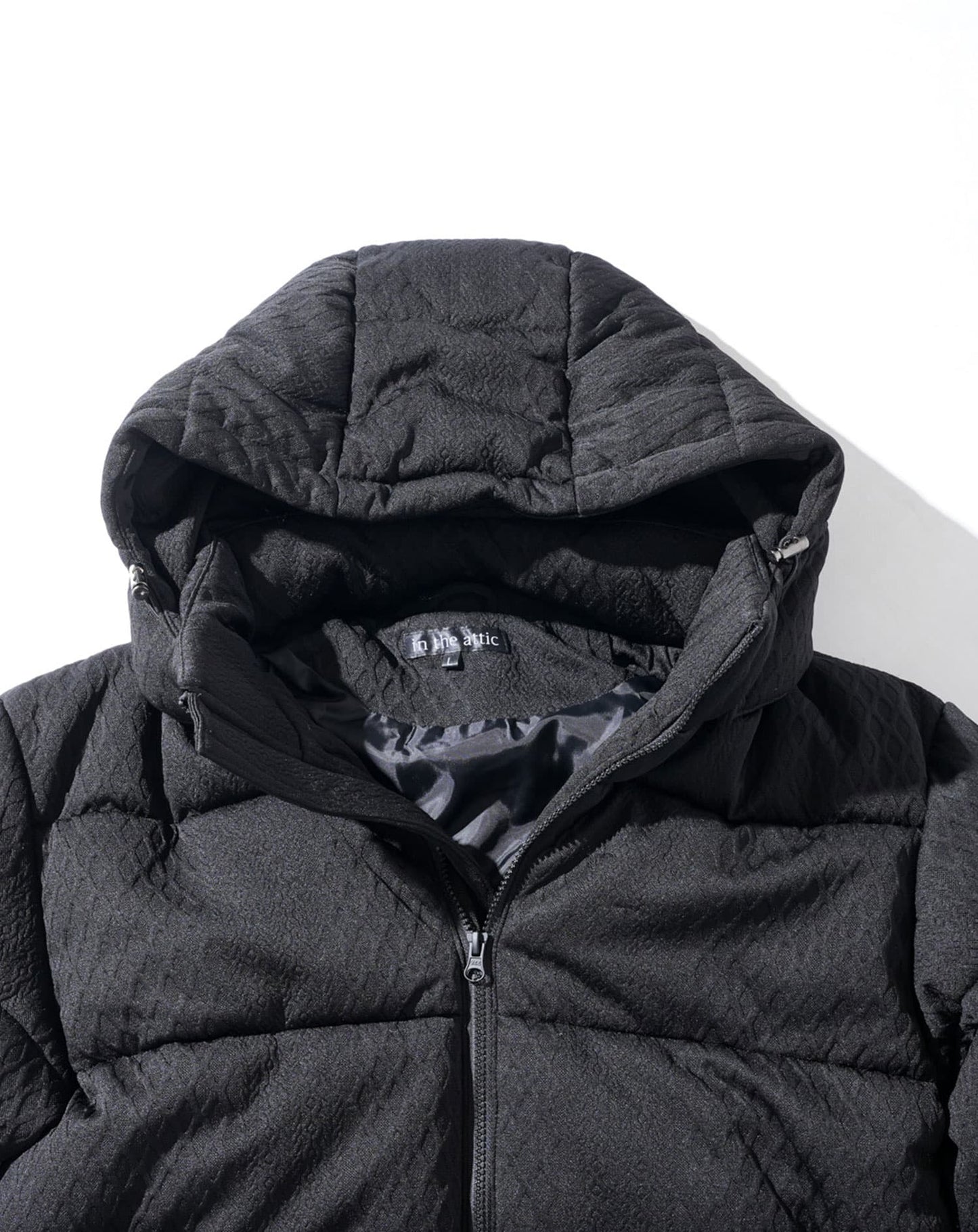 カットジャガード中綿ファイバーダウンジャケット