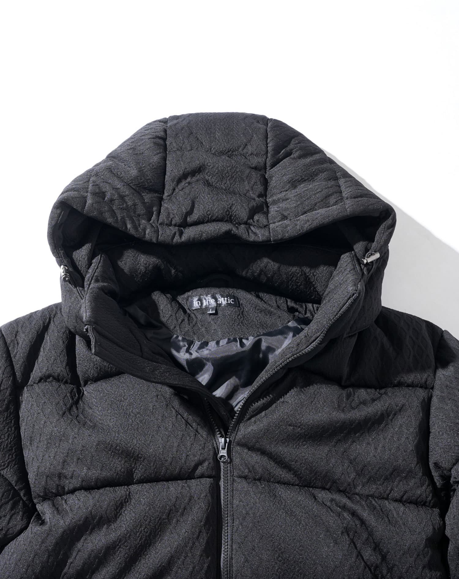 カットジャガード中綿ファイバーダウンジャケット