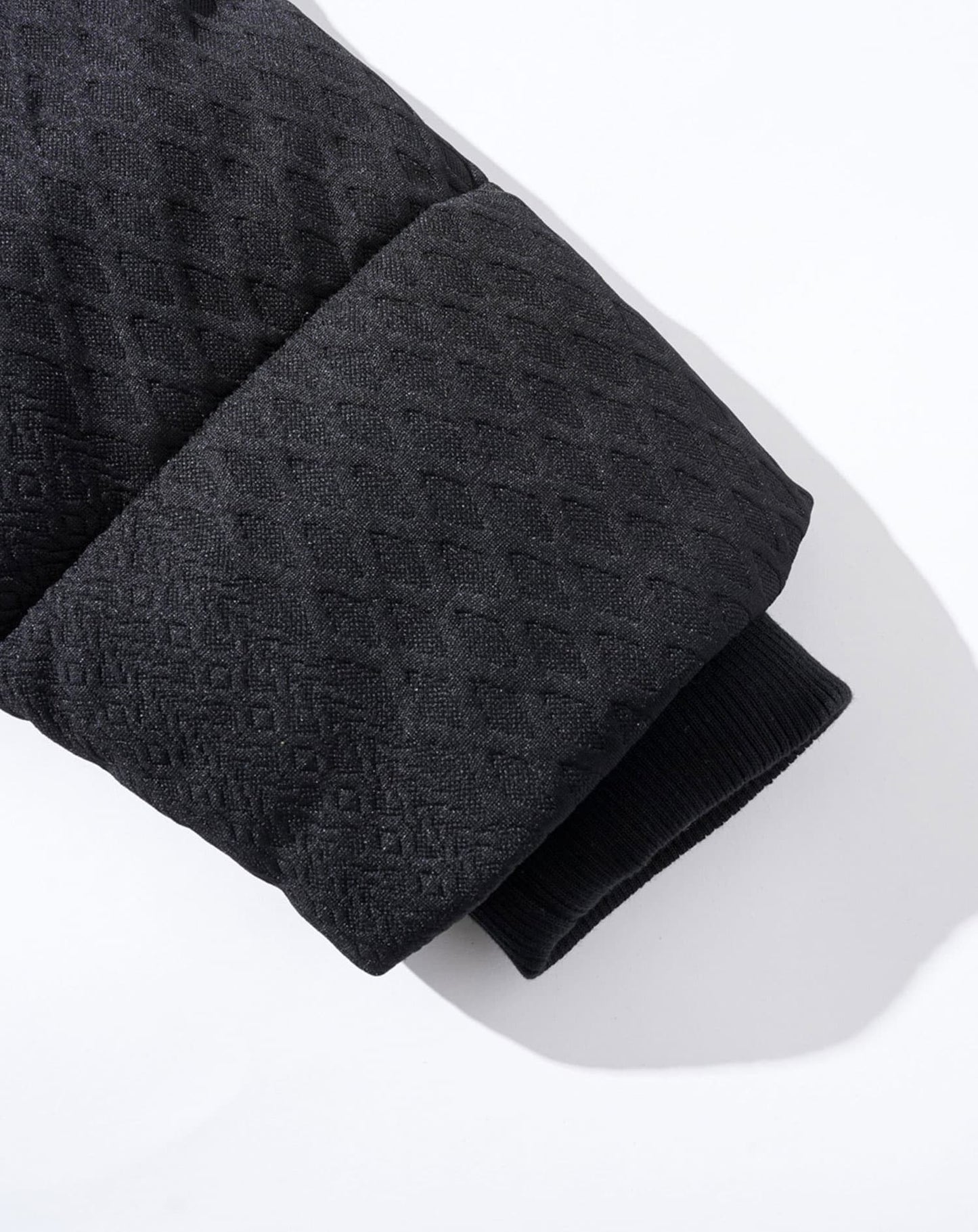 カットジャガード中綿ファイバーダウンジャケット