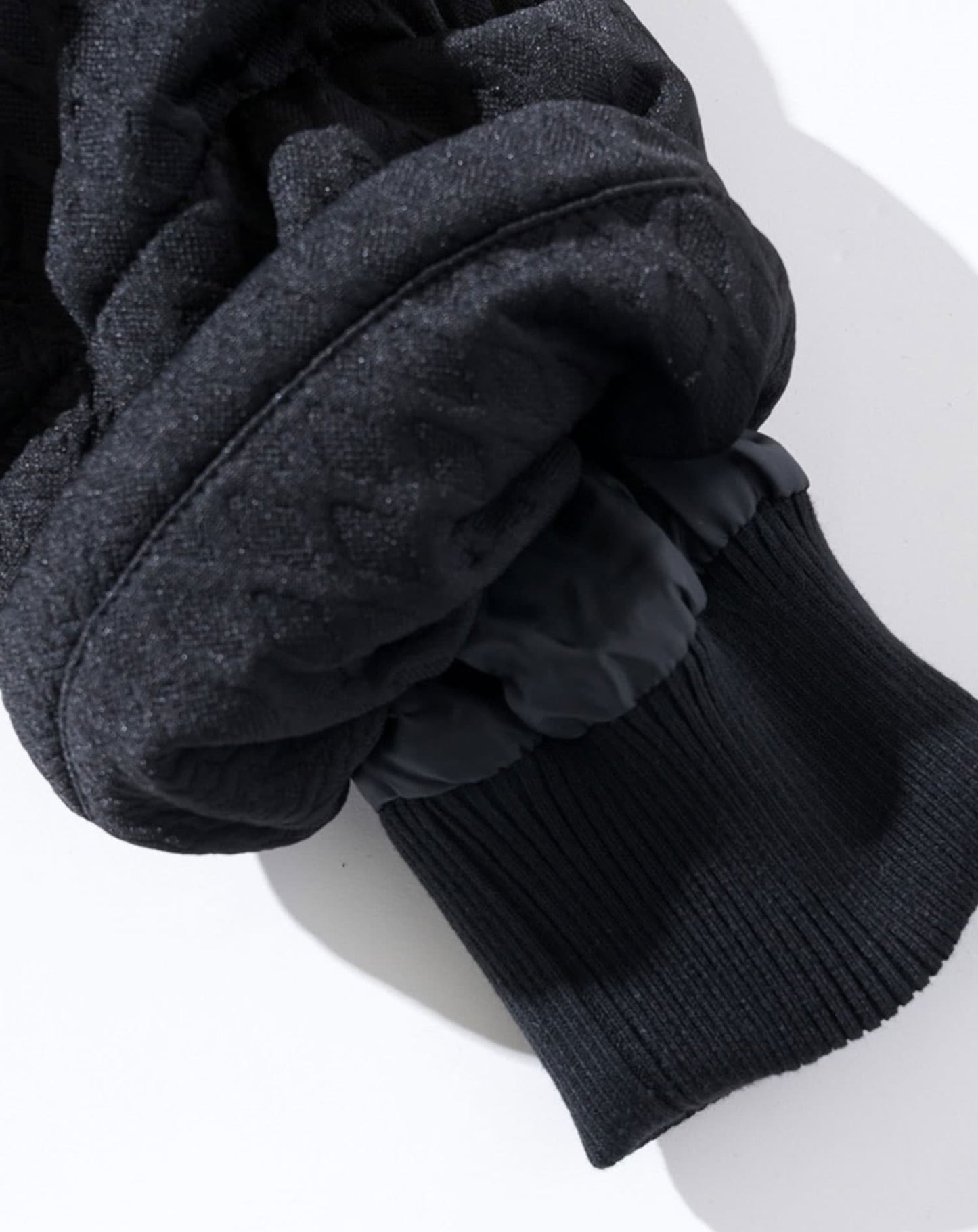 カットジャガード中綿ファイバーダウンジャケット