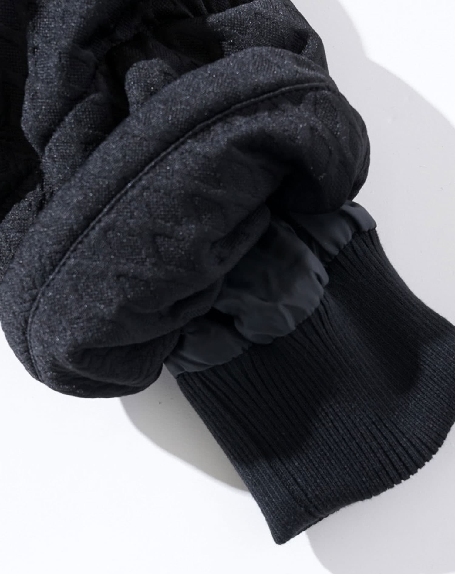 カットジャガード中綿ファイバーダウンジャケット