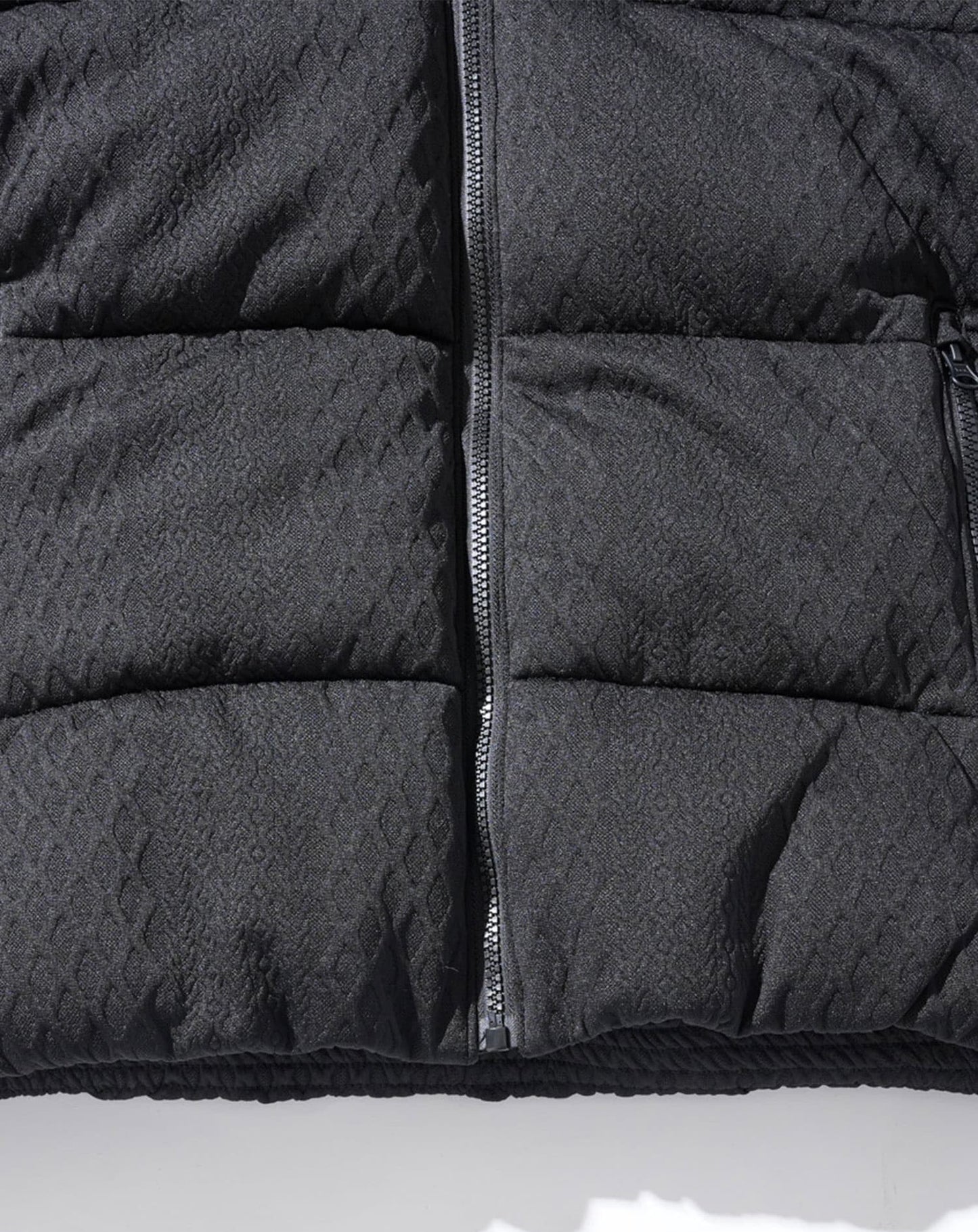 カットジャガード中綿ファイバーダウンジャケット