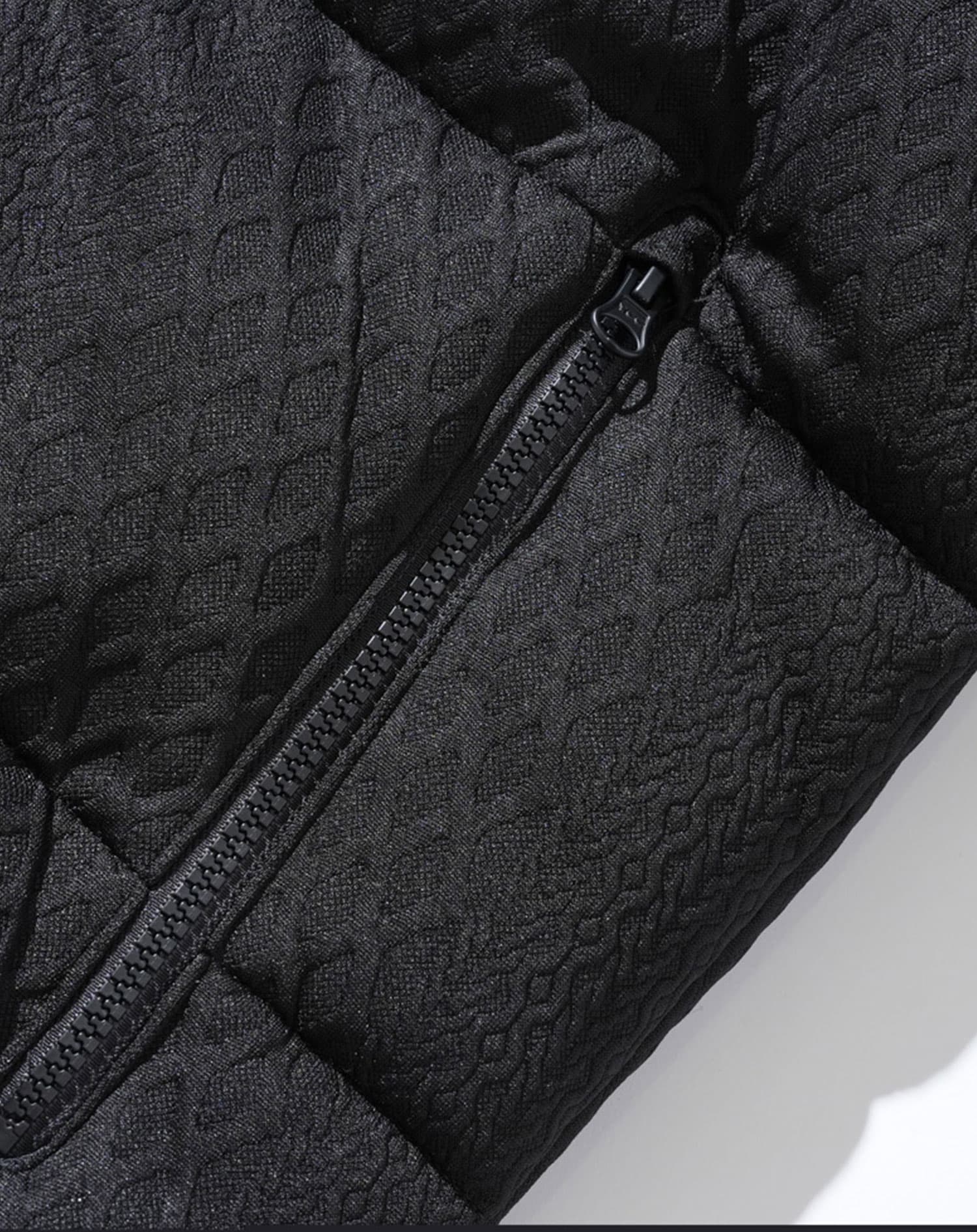 カットジャガード中綿ファイバーダウンジャケット