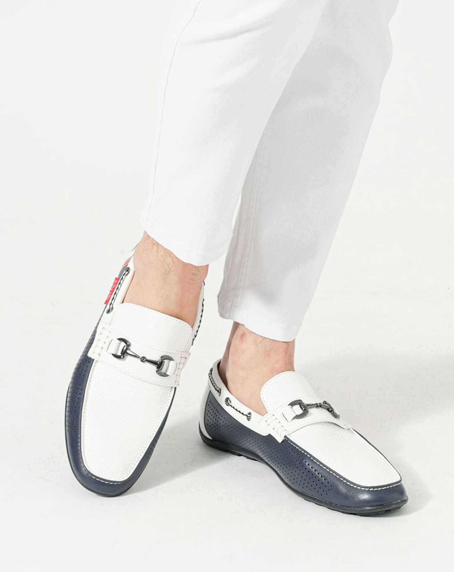 PUレザーイタリアラインビット付きドライビングシューズ ドライビング