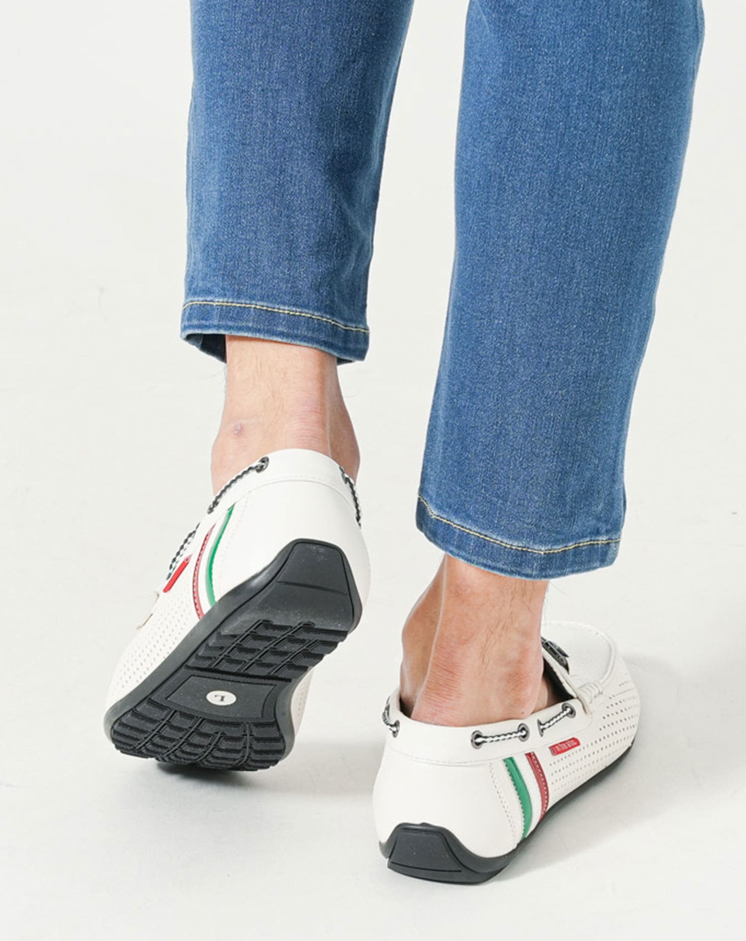 PUレザーイタリアラインビット付きドライビングシューズ ドライビング