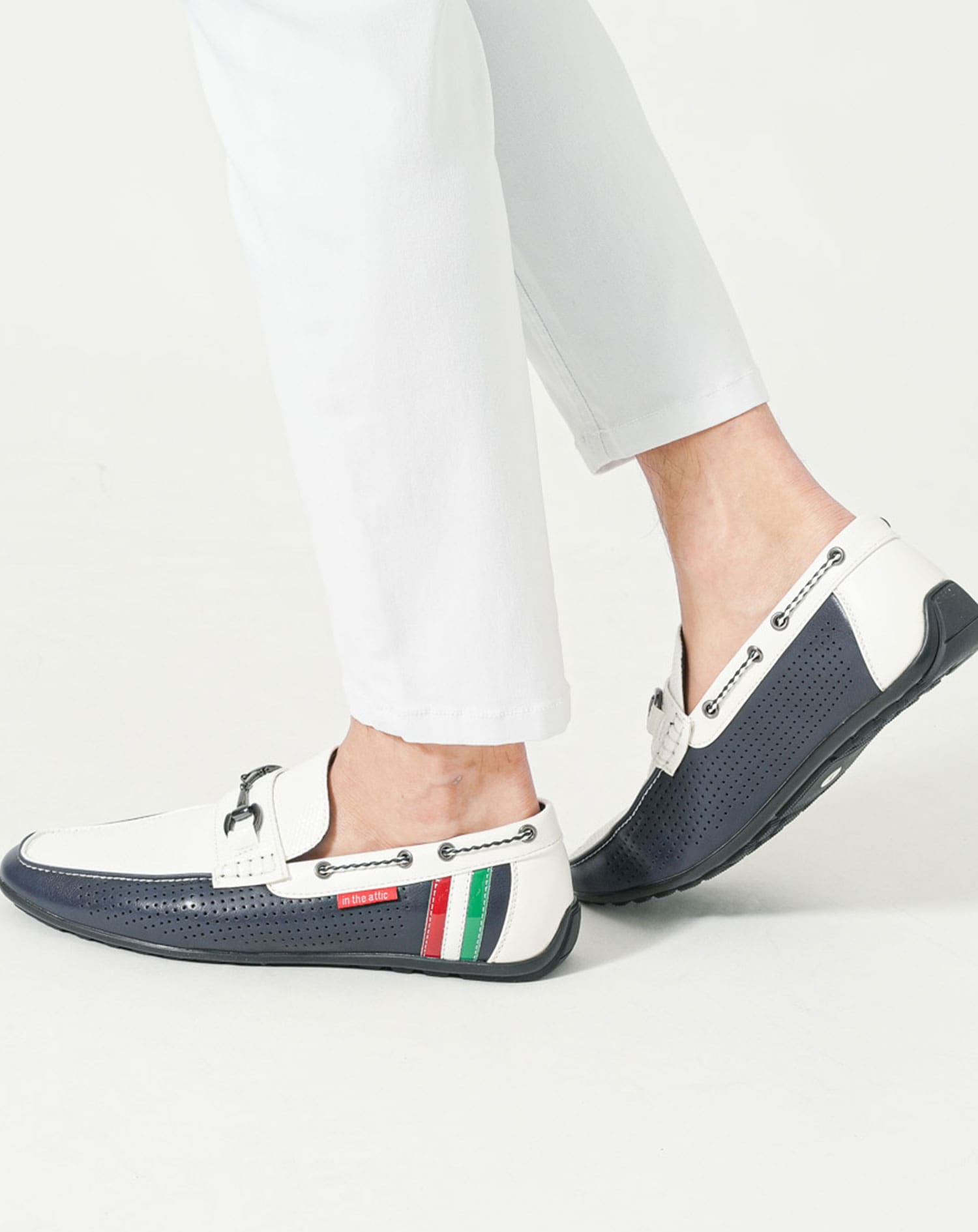 PUレザーイタリアラインビット付きドライビングシューズ ドライビング