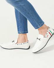 PUレザーイタリアラインビット付きドライビングシューズ