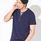 接触冷感フェイクレイヤードVネック半袖Ｔシャツ