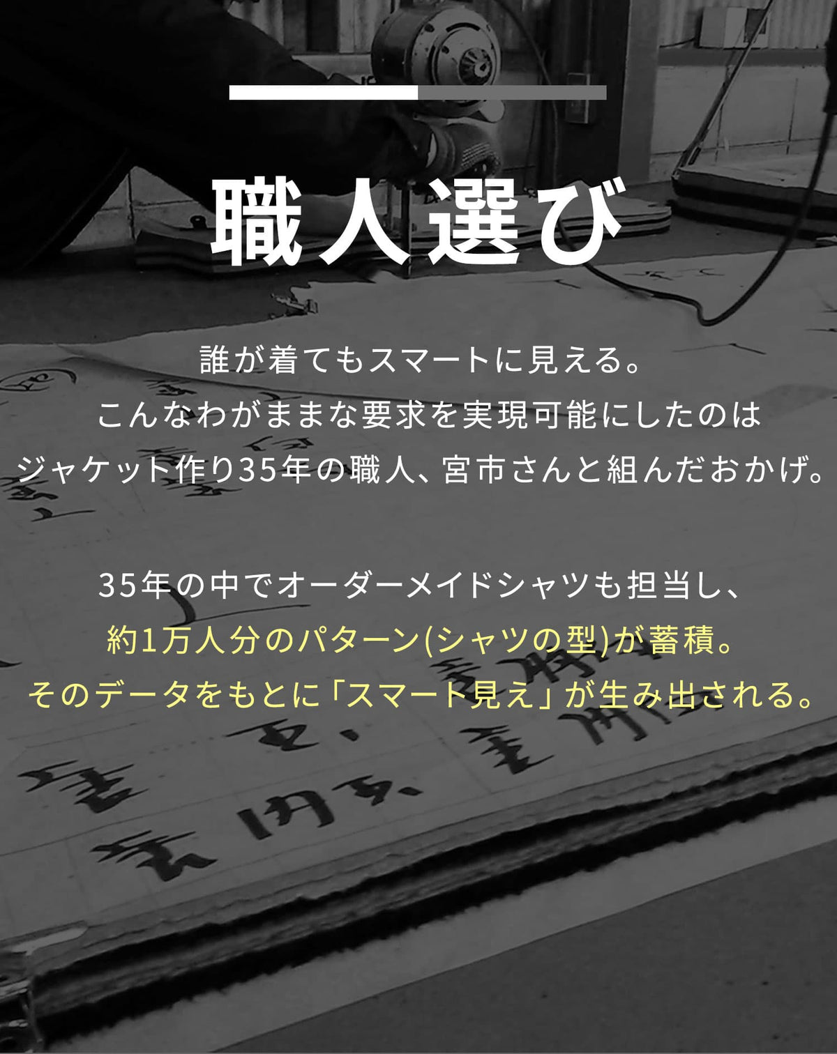 デジタルヘリンボーン柄スタンドカラー7分袖シャツ