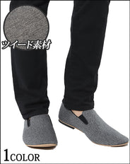 ツイードデザインスリッポンシューズ