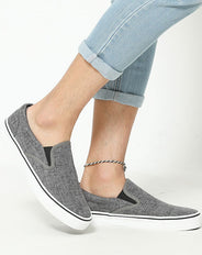 キャンバス生地スリッポンスニーカー