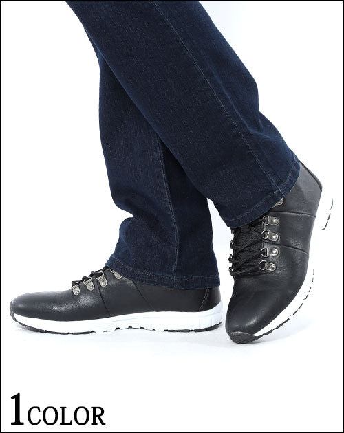 PUレザー軽量マウンテンスニーカー