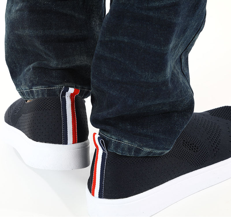 「セール商品」バッグトリコロールデザインスリッポンシューズ