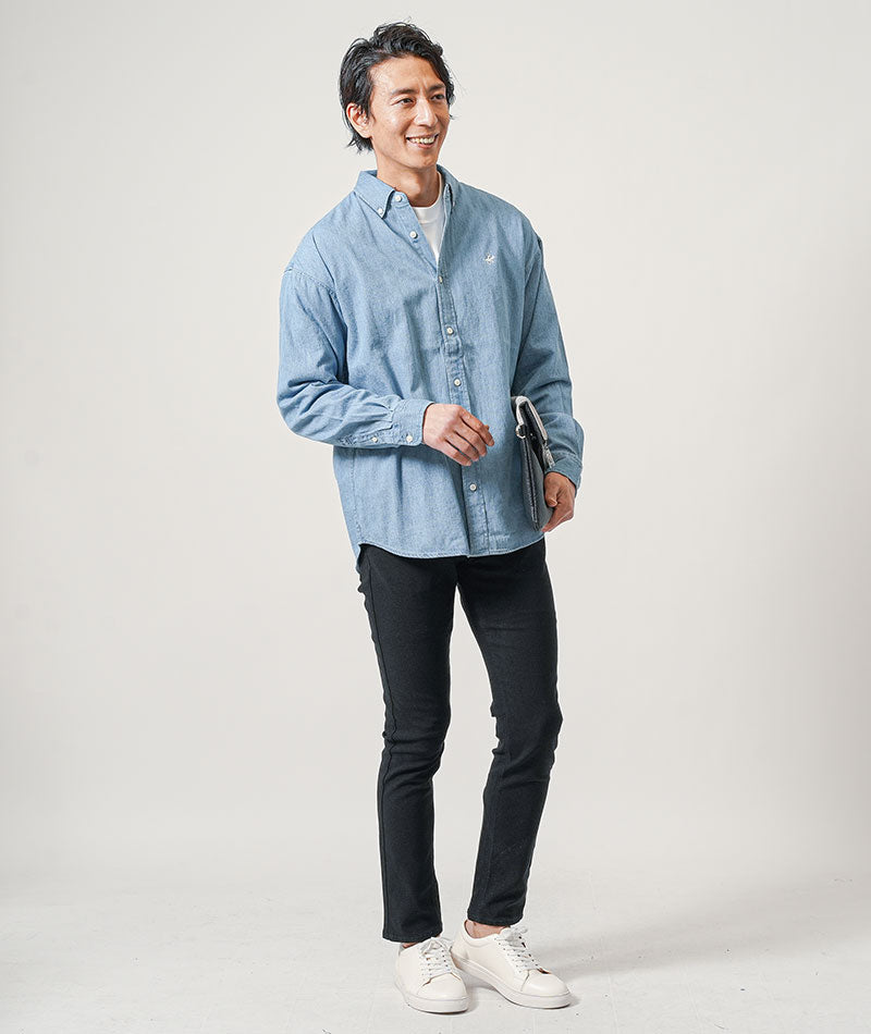 カラーブルー【Calvin Klein Jeans】カジュアルスタイル/デニムシャツ