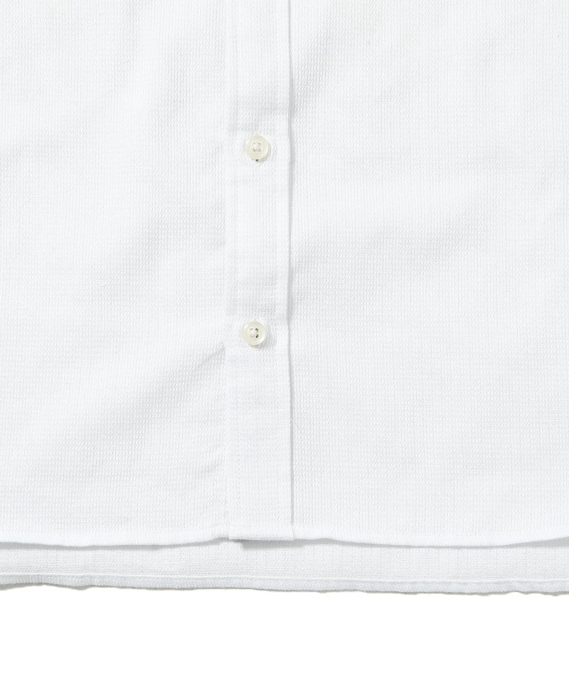 ワッフルドビー長袖シャツ×半袖ボーダーボートネックＴシャツ　2点セット
