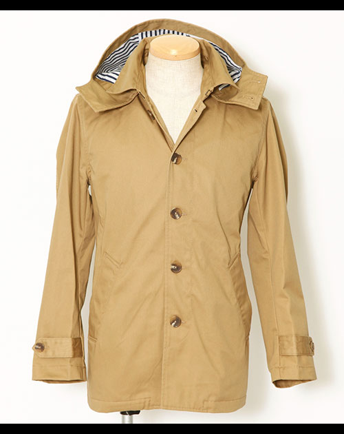 フード脱着トレンチコート