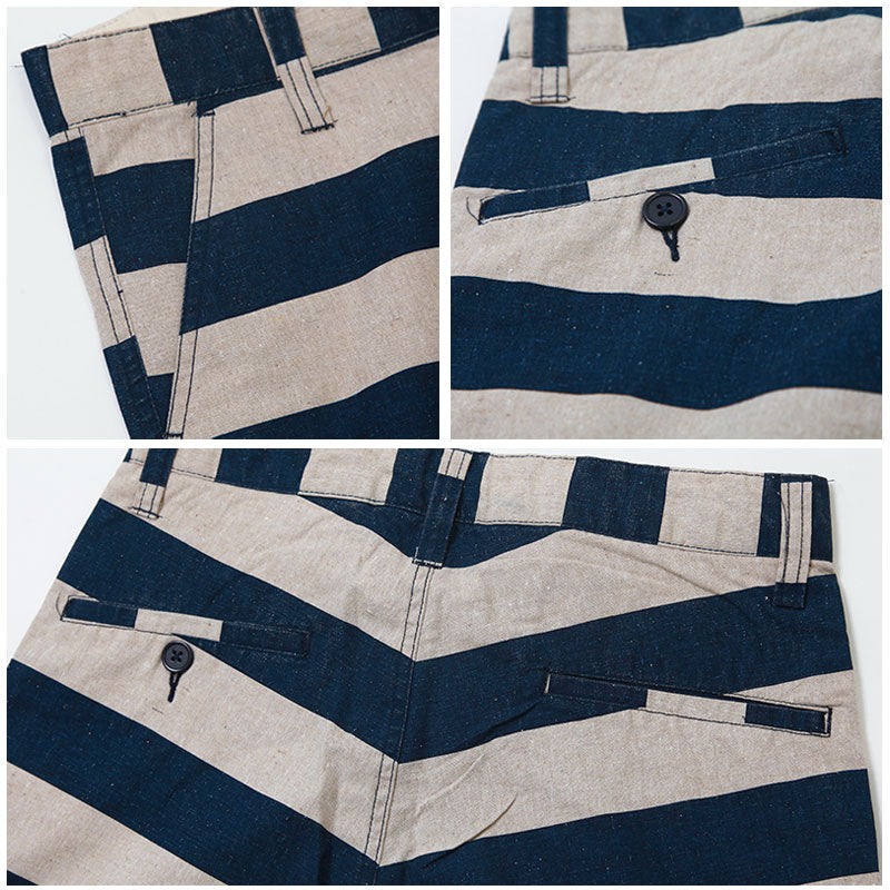 リサイクルコットンボーダーショートパンツ