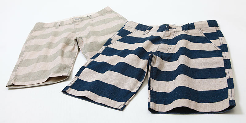 リサイクルコットンボーダーショートパンツ