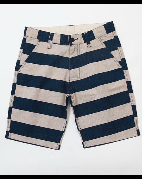 リサイクルコットンボーダーショートパンツ