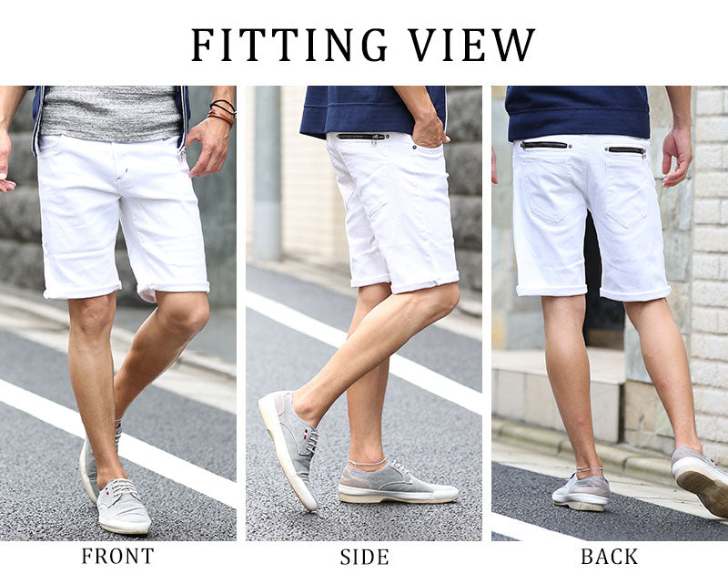 バックジップハーフパンツ