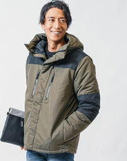 撥水加工ボリュームネック中綿ジャケット