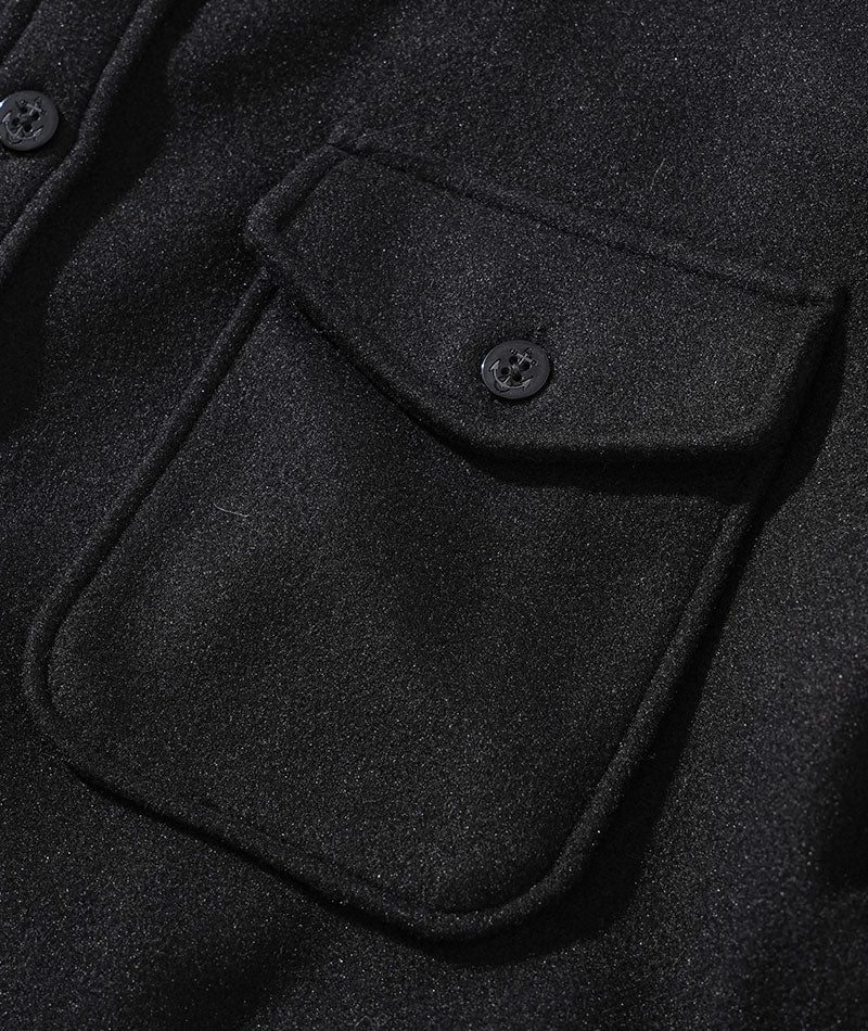 30代向け/メルトンオーバーサイズCPO長袖シャツジャケット