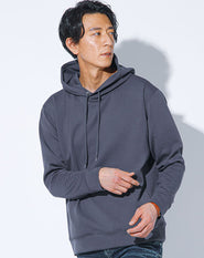 ダンボールニット長袖プルオーバーパーカー