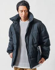 オーバーサイズストレッチ中綿ダウンジャケット