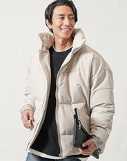 オーバーサイズストレッチ中綿ダウンジャケット