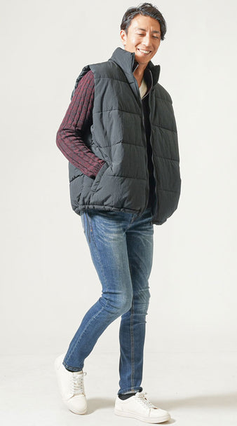 50代メンズにおすすめのダウンベストコーデ