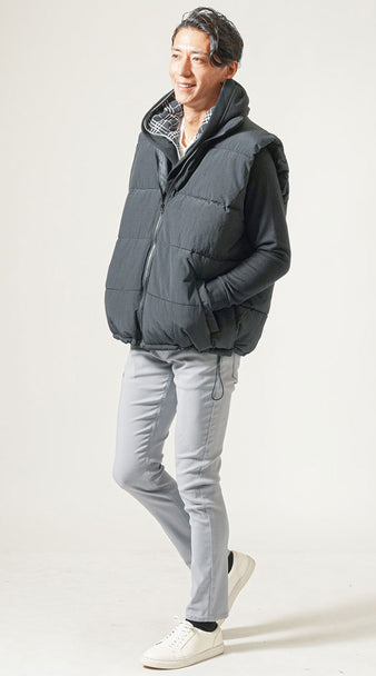 50代メンズにおすすめのダウンベストコーデ