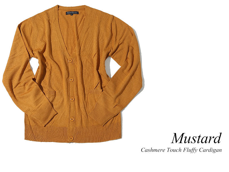 カシミヤタッチフラッフィカーディガン