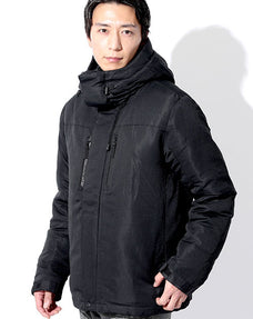 切替カラーダウンジャケットパーカー