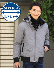 ダイヤキルティング２WAYストレッチ中綿ジャケット