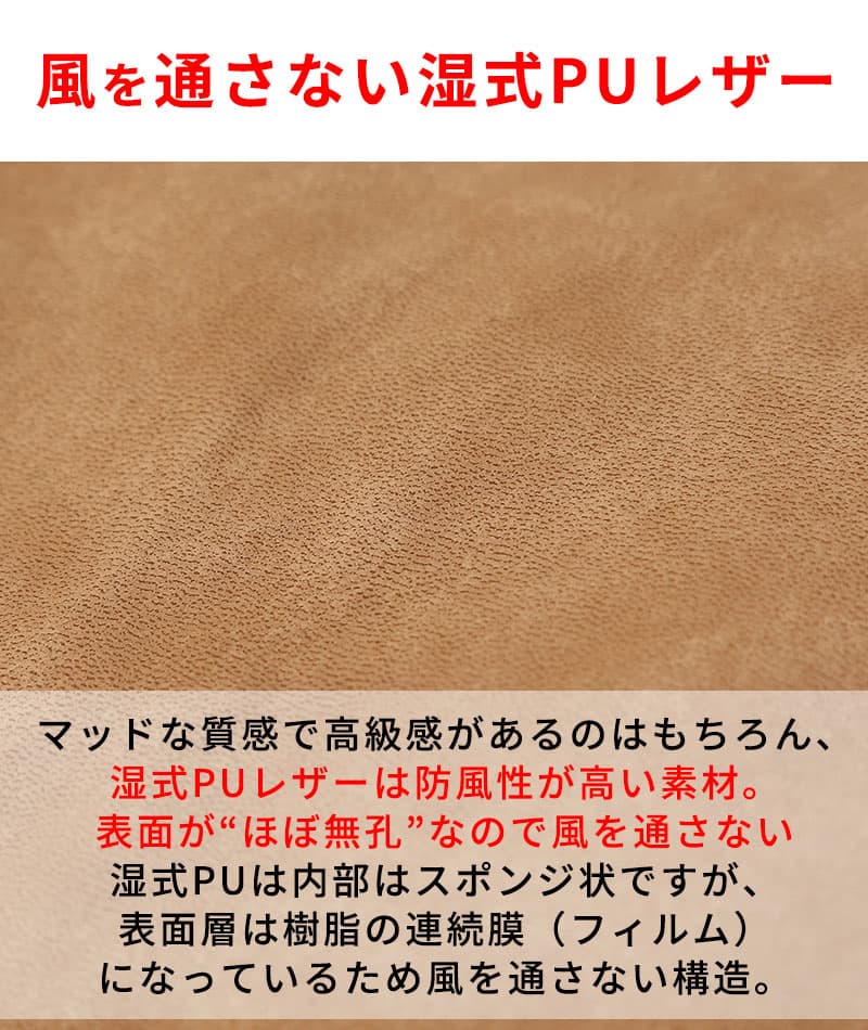 湿式PUレザーファーフード付き中綿ダウンジャケット