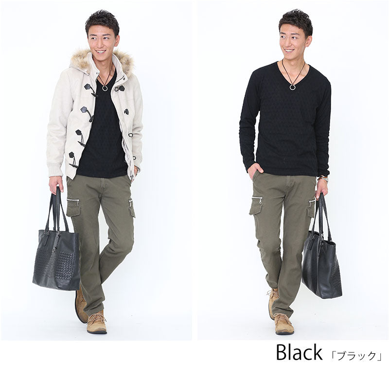 シャドーアーガイルデザインカットソー　日本製