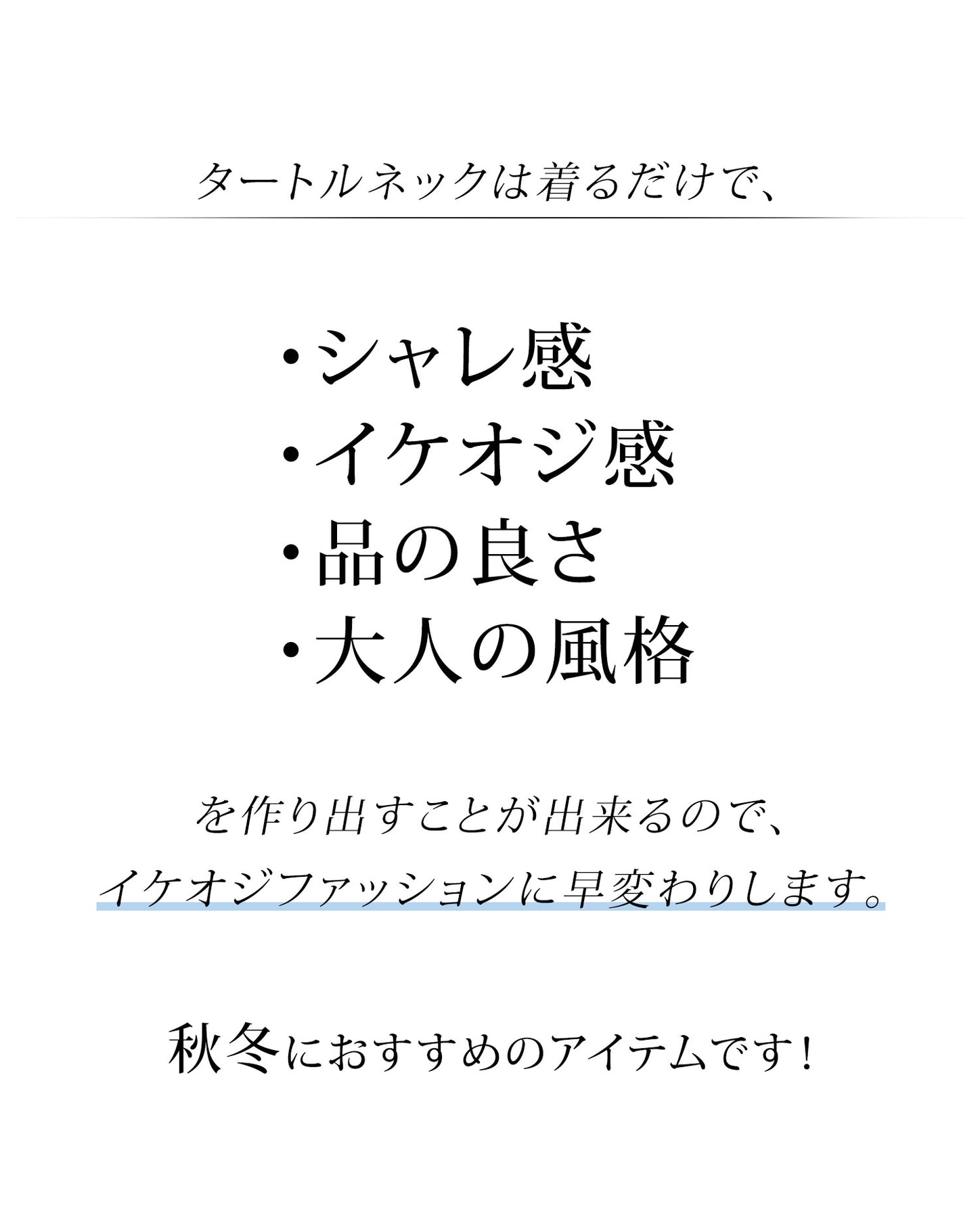 二重臼リブ編みストレッチタートルネックニットソー