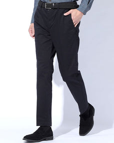 日本製 ハイストレッチゴムウエストノータックテーパードスラックスチノパン