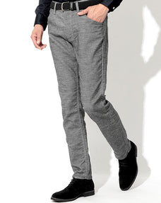 2重織杢柄スウェットストレッチパンツ 日本製