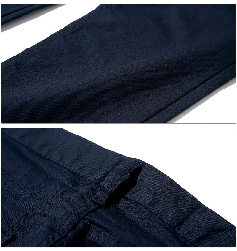 カツラギストレッチネイビースリムパンツ 日本製 Biz