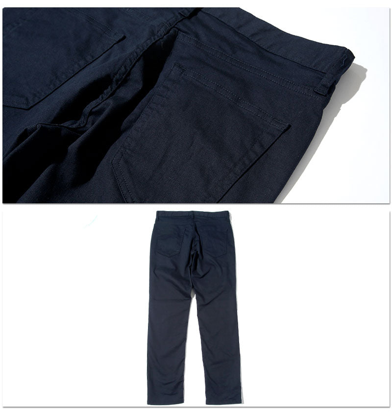 カツラギストレッチネイビースリムパンツ 日本製 Biz