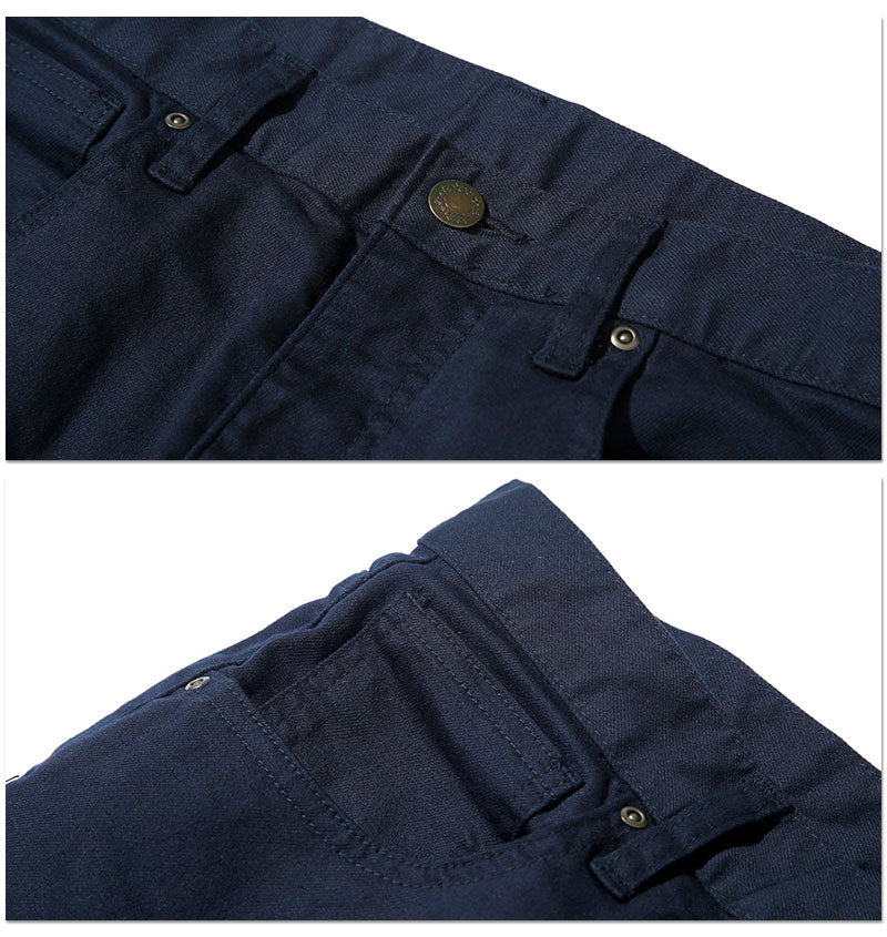 カツラギストレッチネイビースリムパンツ 日本製 Biz