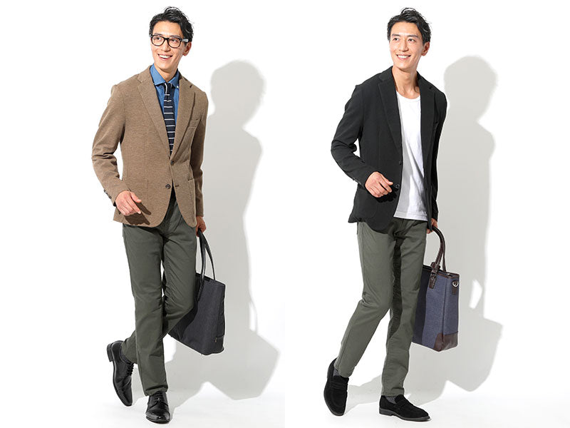 【毎日履きたくなるやみつき美シルエットストレッチパンツ】カツラギストレッチカーキスリムパンツ 日本製 Biz