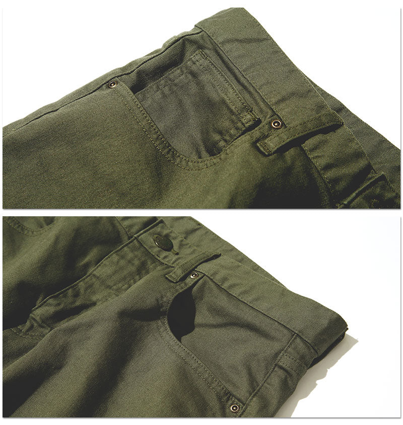 【毎日履きたくなるやみつき美シルエットストレッチパンツ】カツラギストレッチカーキスリムパンツ 日本製 Biz