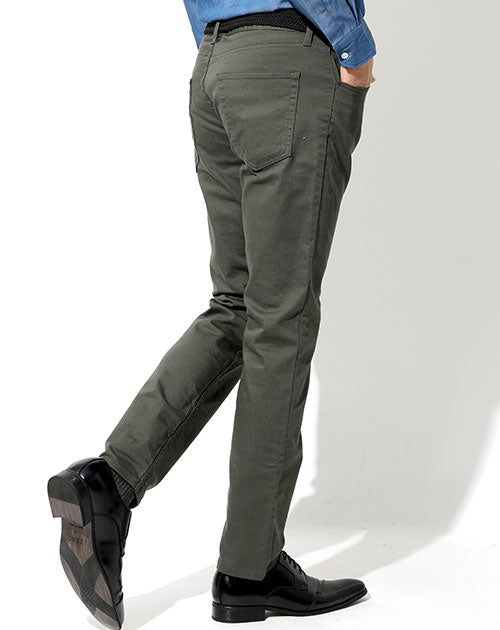 日本製 カーキ チノパンツ メンズ オリーブグリーン おしゃれ