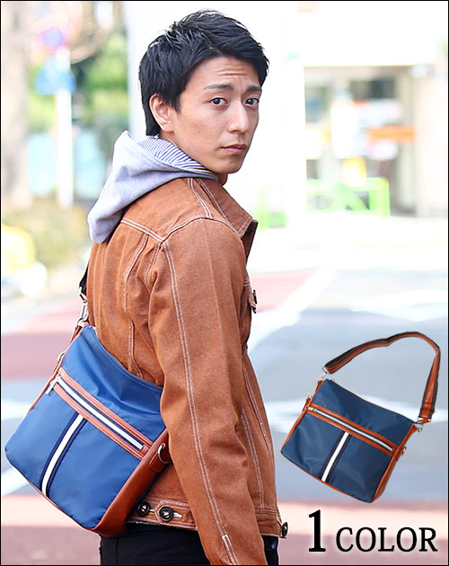 ラインテープデザインショルダーバッグ