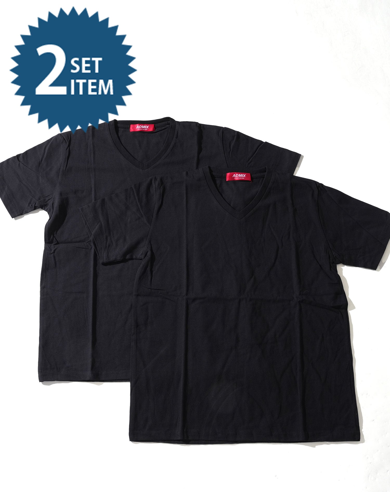 半袖VネックTシャツ 2枚セット